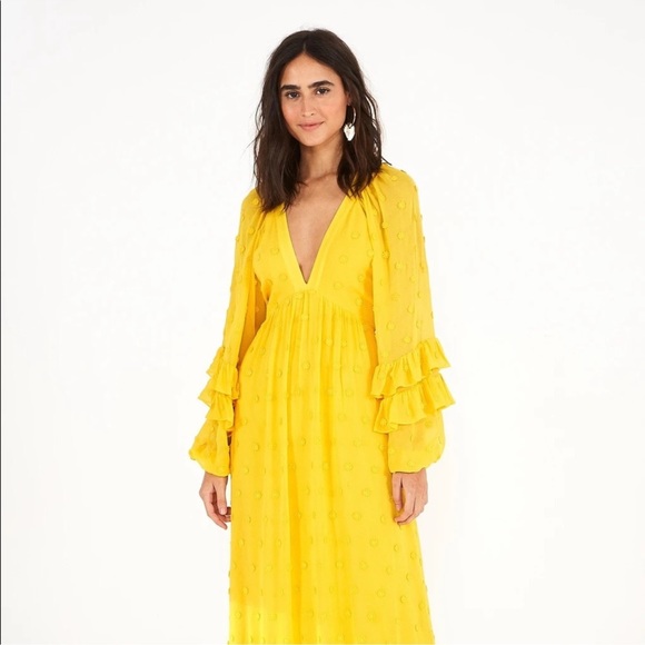 RARE FARM Rio Floral Detail Maxi Dress - Picture 1 of 3